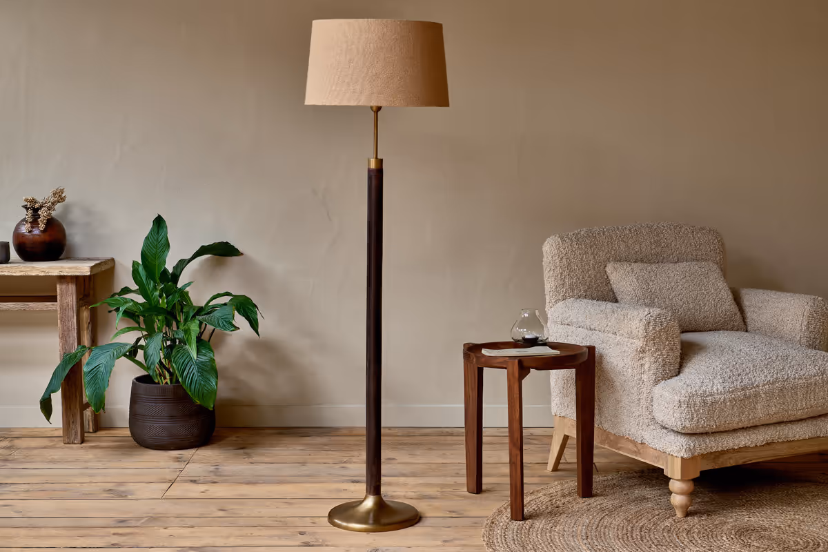 brass floor lamp