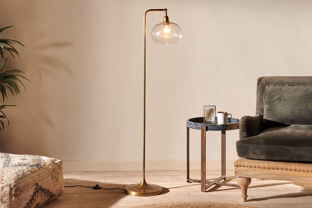 brass floor lamp